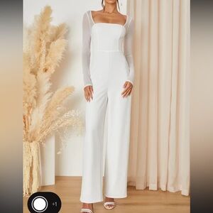 Lulus mesh long sleeved jumpsuit